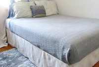 Effortless No-Sew Drop Cloth Bed Skirt