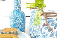 Decoupage Don’ts Napkins on Plastic Bottles