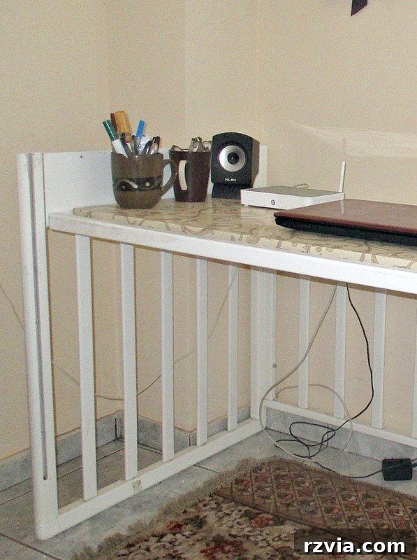  pencil cups on the desk, From Crib to Desk  www.theboondocksblog.com