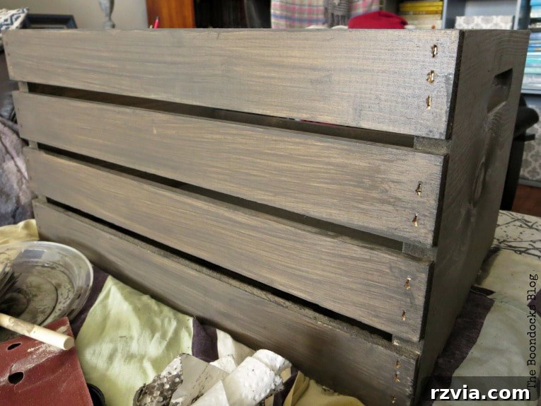 Fresh Starts, Fresh Faces 12 Achieving a stunning finish on a wood crate with stain, a simple but effective DIY for storage and decor.