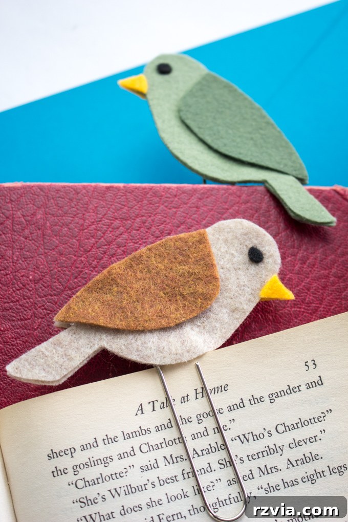Fresh Starts, Fresh Faces 4 DIY felt bird paperclips craft tutorial, a charming and easy crafting idea.