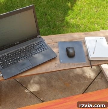 Ergonomic laptop desk or stand made from pallet wood
