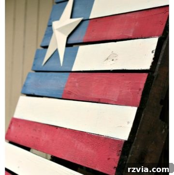 Rustic American flag decor made from pallet wood