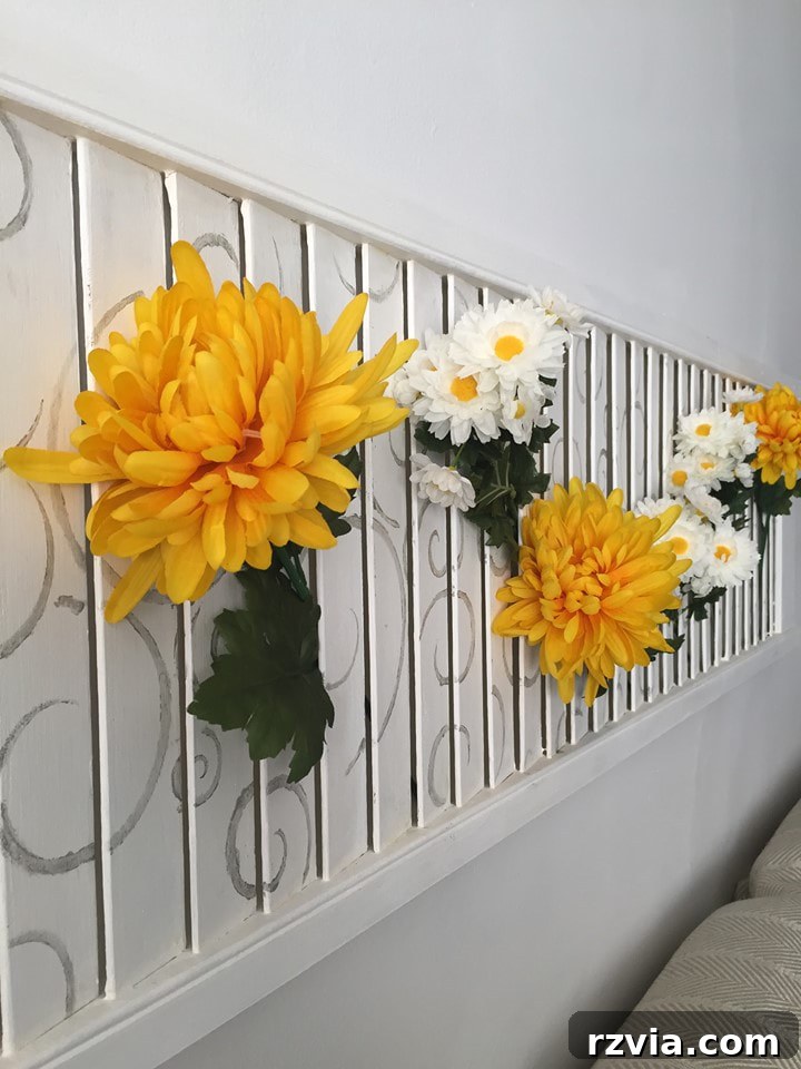Unconventional Shutter Stenciling Secrets 23 Seasonal styling of the stenciled shutter art, demonstrating its versatility for different decor themes. This DIY project can be easily updated to match any season or holiday. #shutterart #stenciledshutter #chalkyfinishpaint #DecoArtMedia #Upcycle #repurposed #DIYArt #Stenciledswirls