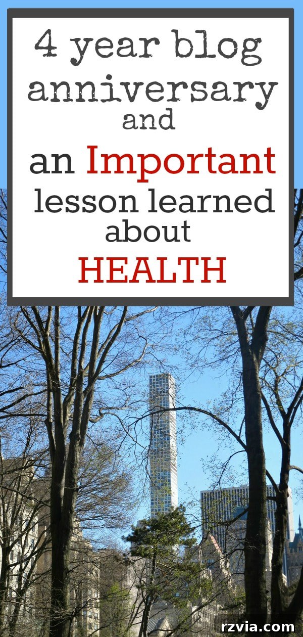 Dört Yıllık Blog Serüveni: Öğrendiğim Büyük Ders 6 Pinterest graphic: 4-Year Blog Anniversary & Important Health Lesson - Photography, New York, DIY, Diabetes, Wellness