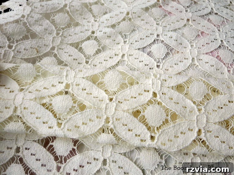 Upcycle Your Fabric Scraps: 5 Easy Pillow Projects 7 Close-up of the elegant lace pleat detail on the back of the upcycled lace pillowcase.