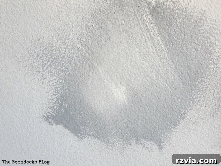 Create Your Own Dreamy Cloud Accent Wall 9 Adding a lighter shade of milk paint on top of the dark swatch to begin creating the cloud-like appearance.