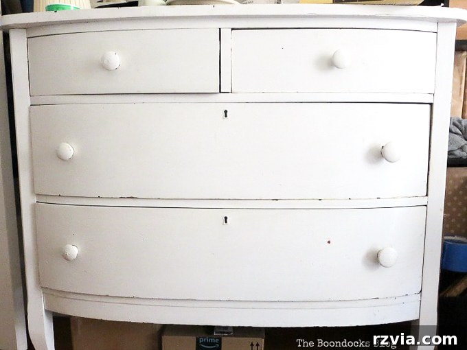 Jewel Your Furniture: Crystal Knobs for an Instant Upgrade 2 Before Dresser Makeover: A classic white painted dresser, ready for a vintage sparkle transformation.