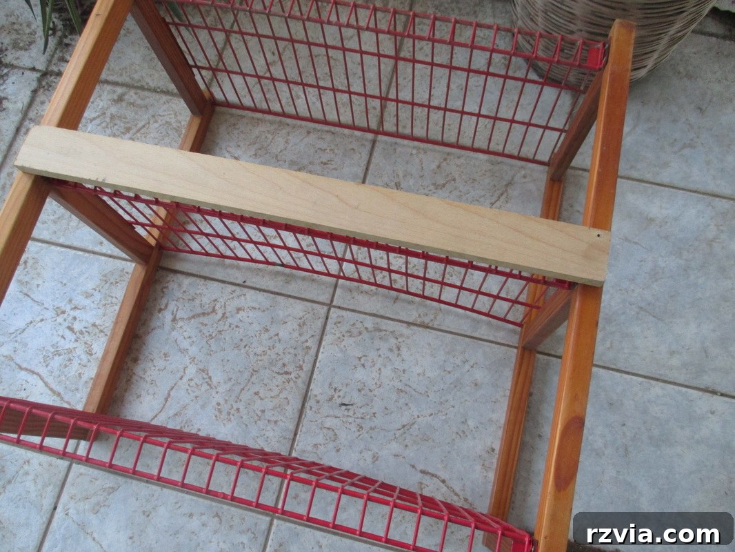 adding wood to the back of the storage unit for support