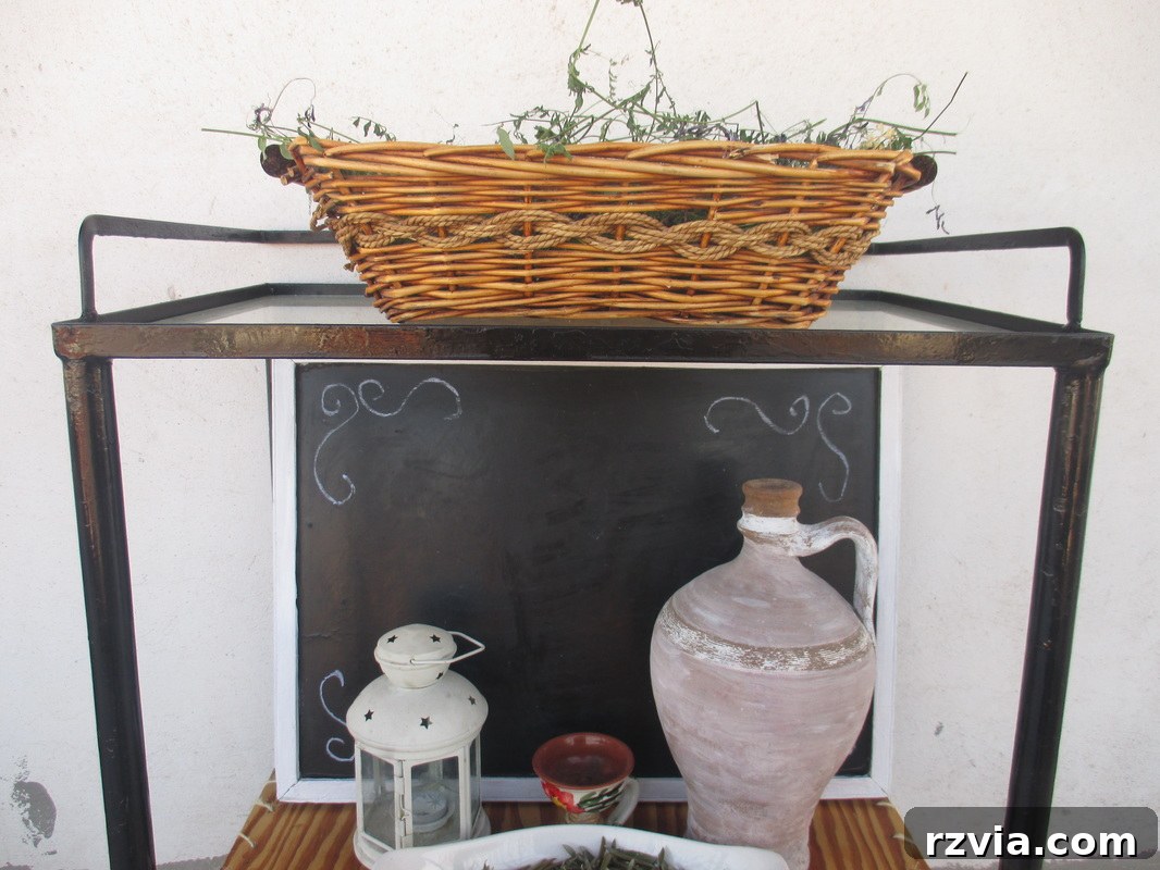 Close-up detail of the transformed table, highlighting the black frame, wooden shelf, and clear glass top, showcasing its rustic yet refined aesthetic.