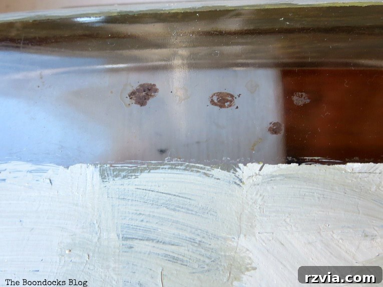 Crafting Your Charmingly Casual Coffee Nook 11 Brown dots artfully applied to the bottom of the tray to mimic spilled coffee, adding a whimsical touch.
