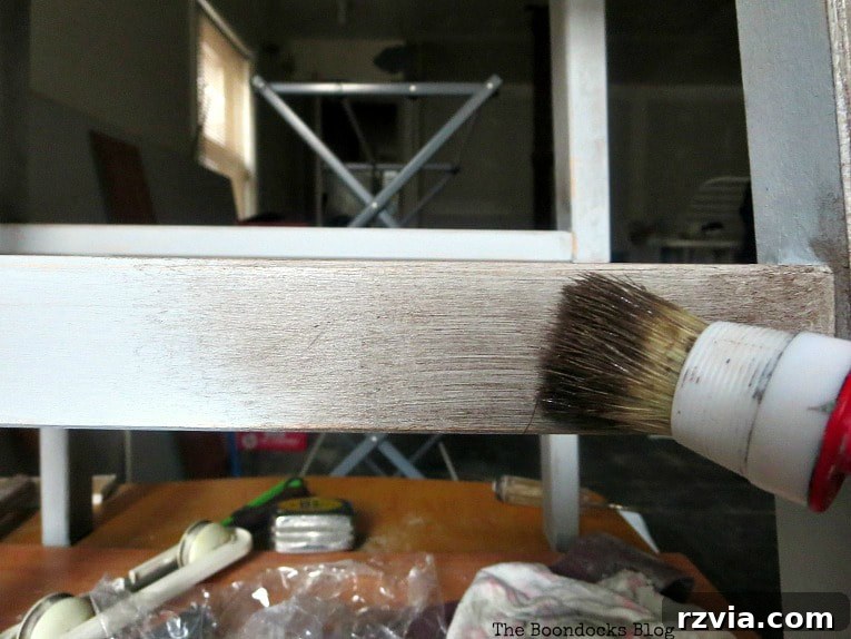 Your Ikea Bekvam Step Stool Reinvented 12 Applying the dark wax with a round brush, ensuring it reaches all nooks and crannies of the stool.