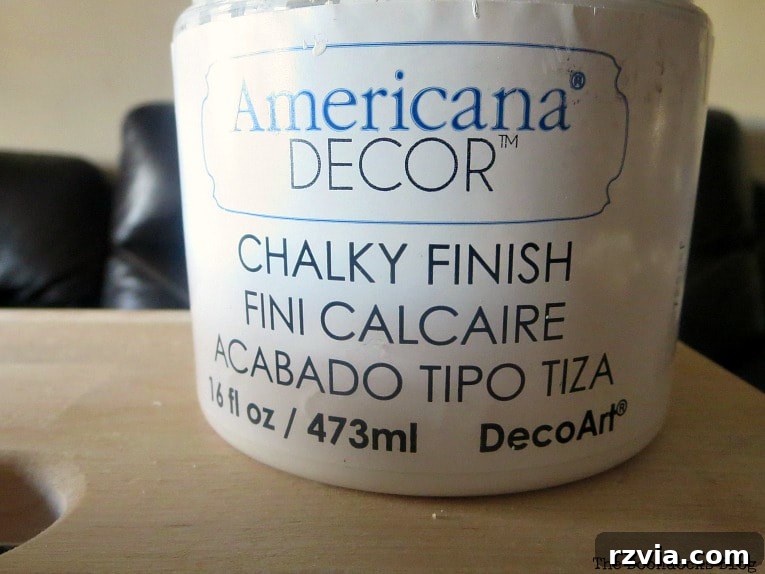 Your Ikea Bekvam Step Stool Reinvented 3 Americana Decor Chalky Finish paint in everlasting, a foundational element for our Bekvam stool transformation.