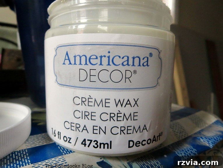Your Ikea Bekvam Step Stool Reinvented 9 Americana Decor Creme Wax, applied as the first layer to protect the paint and prepare for dark wax.
