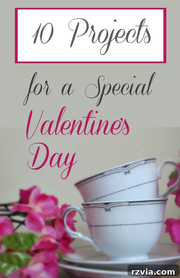 A collection of handmade Valentine's Day crafts and projects, showcasing diverse DIY ideas for festive decor and gifts.