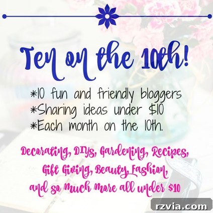 The 'Ten on Ten' blog hop logo, signifying a collaborative post featuring multiple bloggers' Valentine's Day projects and ideas.