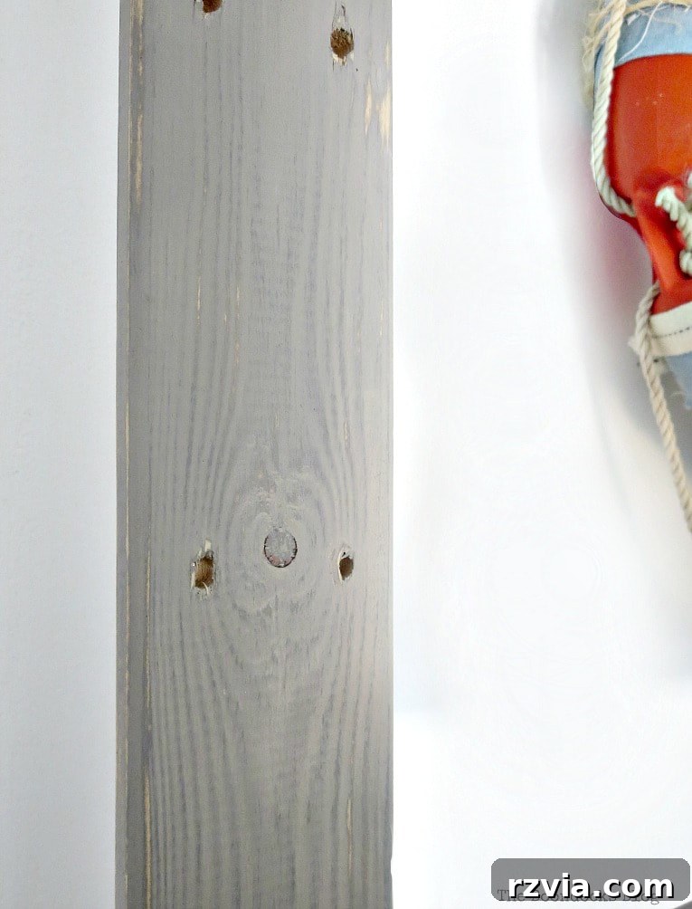 Elevate Your IKEA Hejne Shelf With A Fresh Coat Of Paint 16 Wood grain showing through the milk painted shelves.