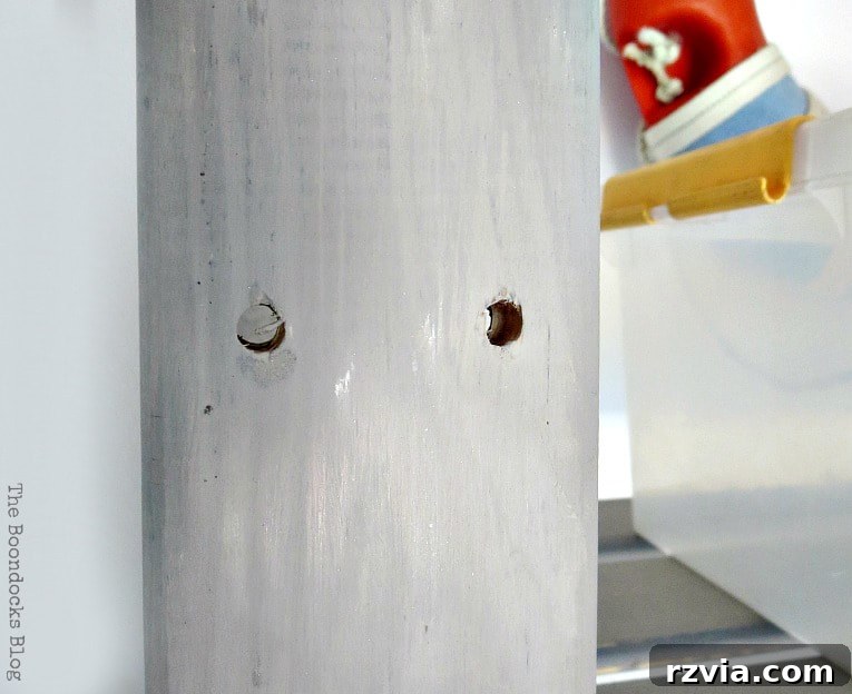 Elevate Your IKEA Hejne Shelf With A Fresh Coat Of Paint 19 The aged look of the wood.