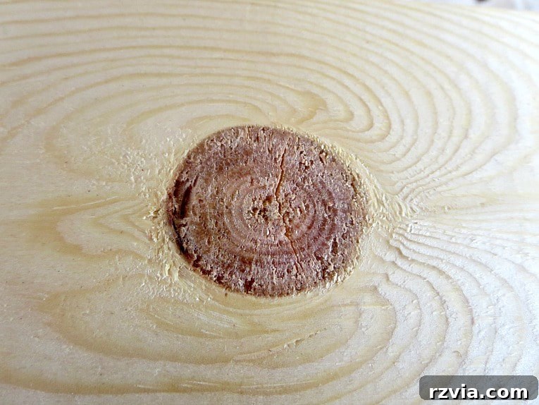 Elevate Your IKEA Hejne Shelf With A Fresh Coat Of Paint 7 Close up of a groove in the raw wood.