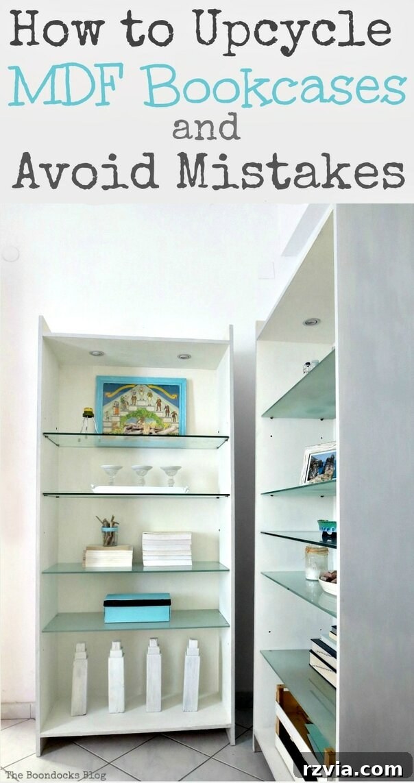 Upcycled Bookcases: Crafting Success, Avoiding Pitfalls 22 DIY guide on using Old Fashioned Milk Paint to Upcycle MDF Bookcases. Learn how to transform MDF furniture, avoid common painting mistakes, and achieve a stunning painted furniture makeover. #furnituremakeover #furnitureupcycle #upcycle #MDFbookcases #MDFfurniture #paintedfurniture #Oldfashionedmilkpaint #Milkpaint #paintproject #avoidingmistakesinpaintedfurniture How to Upcycle MDF Bookcases and Avoid Mistakes www.theboondocksblog.com