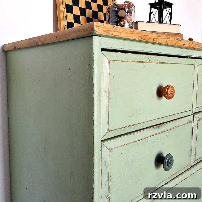 Upcycled Bookcases: Crafting Success, Avoiding Pitfalls 26 IKEA pine dresser saved and personalized with a unique paint treatment.