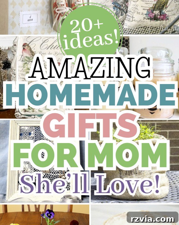 Creative DIY Presents Mom Will Adore 2 Selection of delightful homemade gifts for Mother's Day, showcasing a vibrant array of DIY ideas to pamper and celebrate Mom.