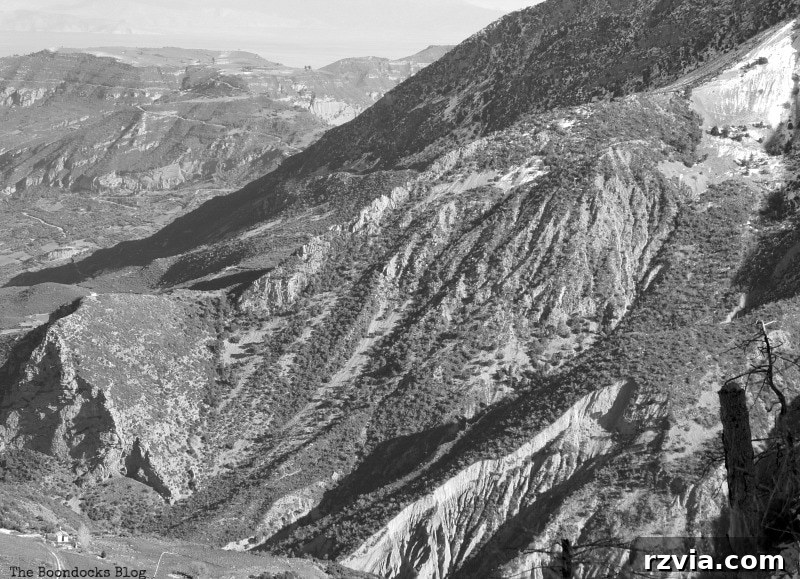 The White Crowns of Greece 12 Intriguing ridges of a snow-dusted mountain, highlighting geological formations and natural patterns in the Greek landscape.