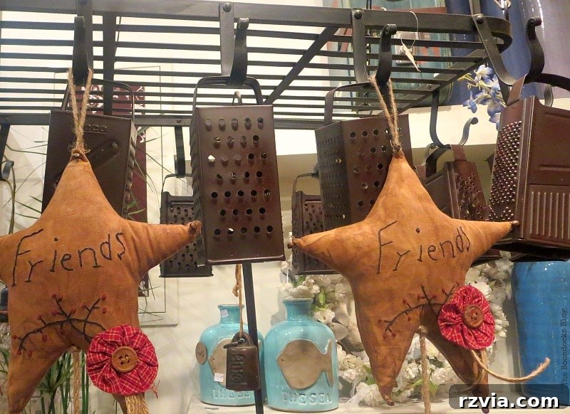 My Town's Best Kept Secrets 19 Rustic decor with rusted elements and stars as overhead decoration