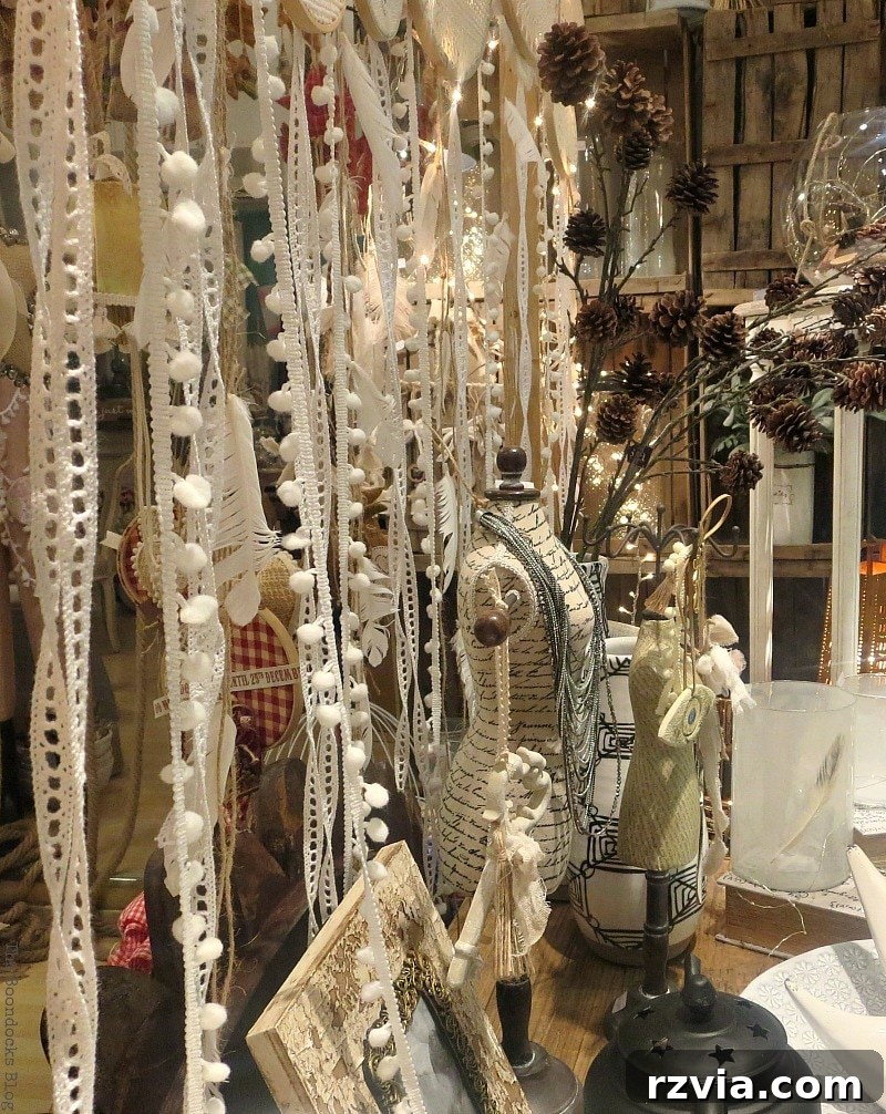 My Town's Best Kept Secrets 23 Intricate hanging crochet ribbon, part of shabby chic decor