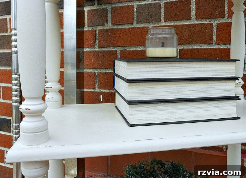 detail of spindle, How to Upcycle a Dictionary Stand with Chalk Paint www.theboondocksblog.com