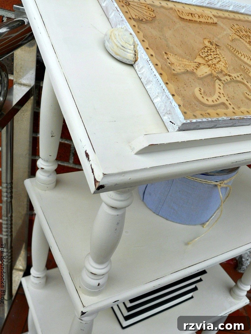 close up, How to Upcycle a Dictionary Stand with Chalk Paint www.theboondocksblog.com