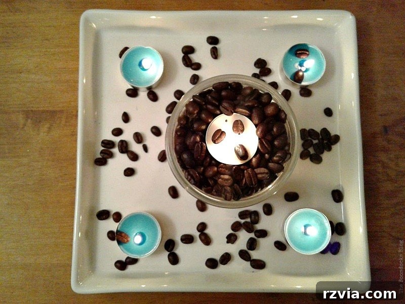 Ember Brew 12 overhead view, Coffee with Tealights please www.theboondocksblog.com