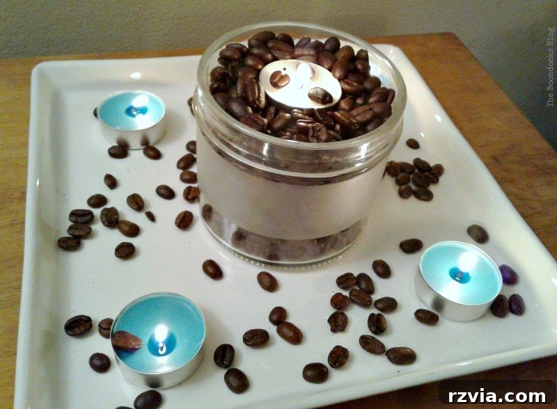 Ember Brew 13 yummy smell of beans permeated the house, Coffee with Tealights please www.theboondocksblog.com