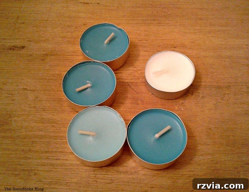 Ember Brew 6 tealights n blue and white, Coffee with Tealights please www.theboondocksblog.com