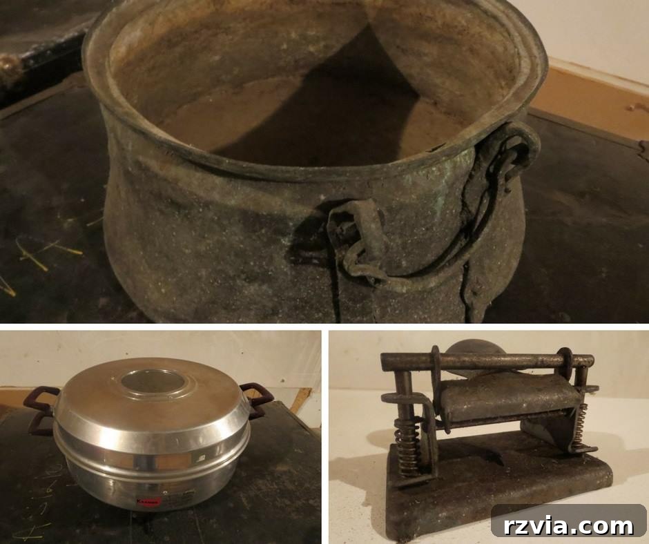 Selection for the gift swap, A repurposed Antique Cauldron for Christmas theboondocksblog