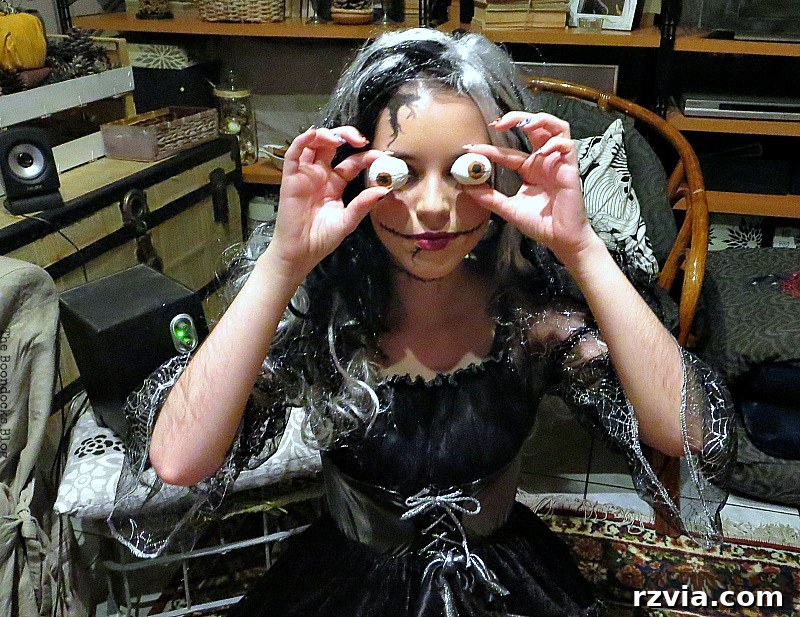 A costumed little witch, adding to the magical and spooky ambiance of the Halloween Party, www.theboondocksblog.com