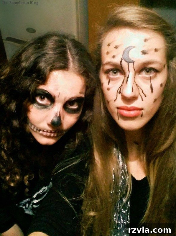 Additional creepy guests joining the Halloween fun, further populating the party scene, www.theboondocksblog.com