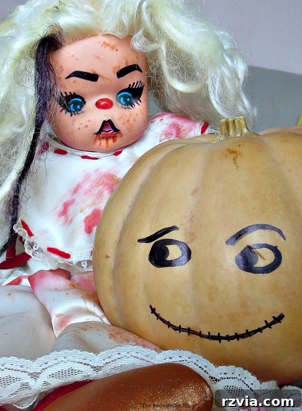 Paranoid Man finds a friendly companion, a 'girlfriend,' at the Halloween Party, enjoying a snack together, www.theboondocksblog.com