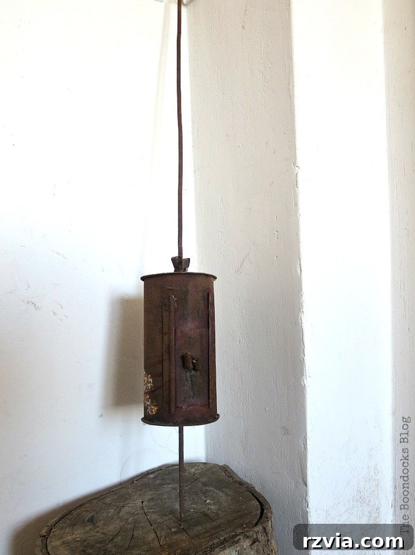 Detail of Vintage Coffee Roaster - Unopened Door - A Breen Vintage Coffee Roaster Repurpose
