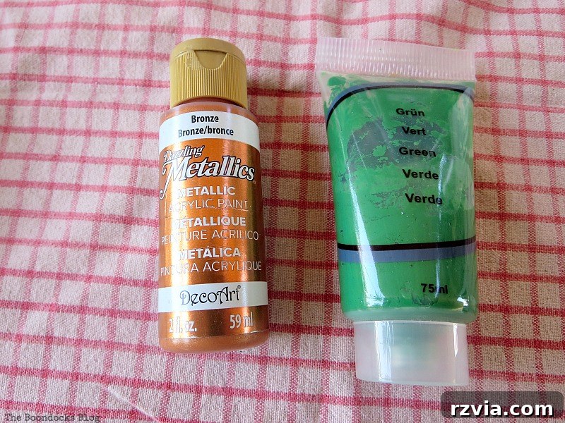 Bronze paint selection for the Vintage Coffee Roaster repurpose