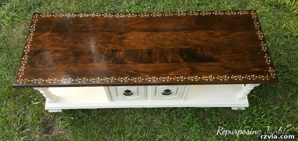 From Curb to Chic: Coffee Table's Gorgeous New Look 12 The stunning wood grain shining through, a beautiful detail on the repurposed coffee table.