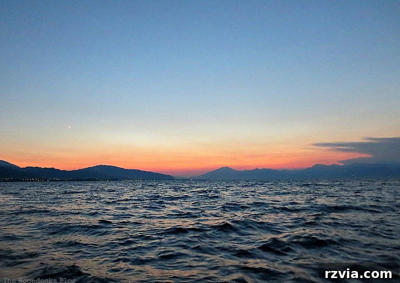 Intense colors of the sunset just before the last light fades