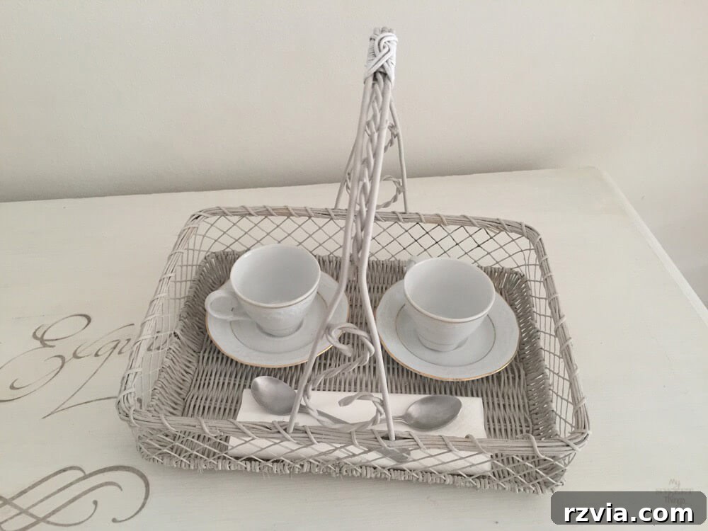 20 Heartfelt DIY Mother's Day Gifts She'll Treasure 18 Upcycled wicker basket with a fresh paint job for Mother's Day