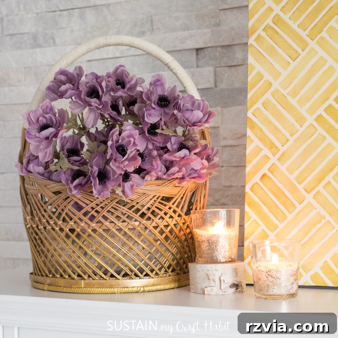 20 Heartfelt DIY Mother's Day Gifts She'll Treasure 19 Upcycled wicker basket with faux florals for a rustic elegant decor