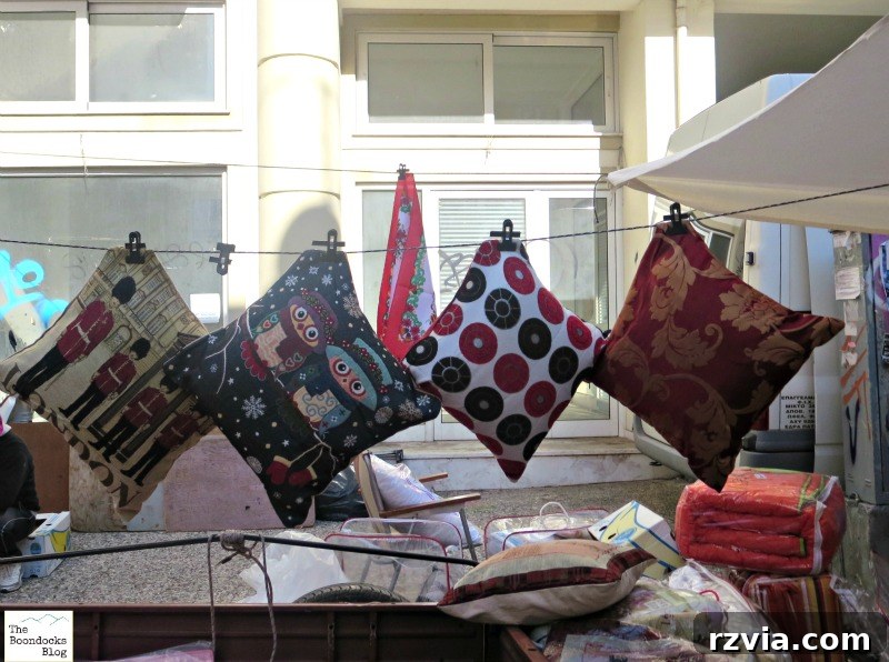 Hanging pillows, the people's market - the boondocksblog.com