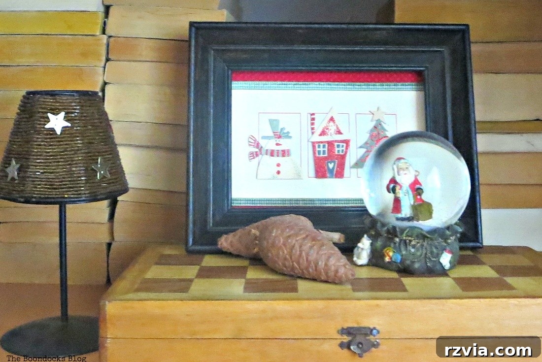 Framed Christmas card, Home for Christmas Blog Hop - The Boondocks Blog