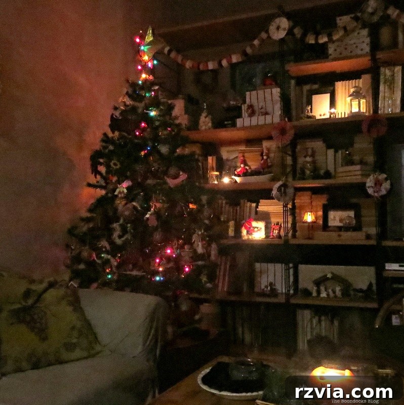 Night lit tree, Home for Christmas Blog Hop - the Boondocks Blog