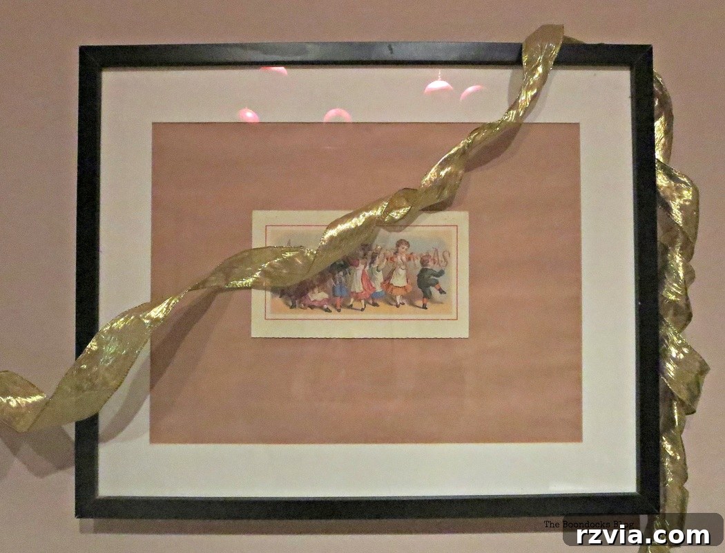 Picture frame wide, with Vintage Christmas Card, Home for Christmas Blog Hope - The Boondocks Blog