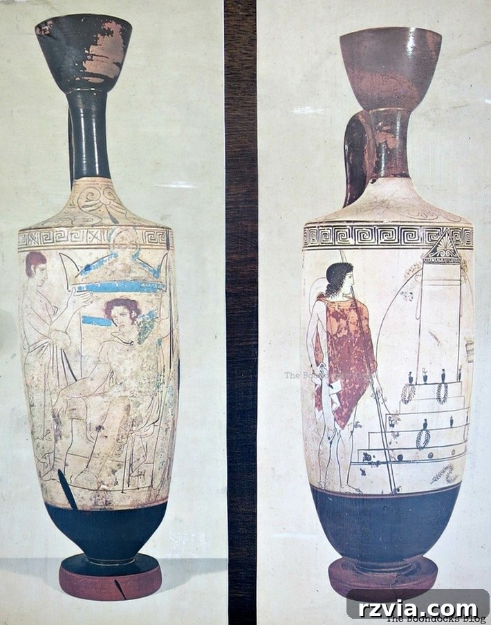 closeup, decoupaged Ancient Vases An Ancient Tray www.theboondocksblog.com