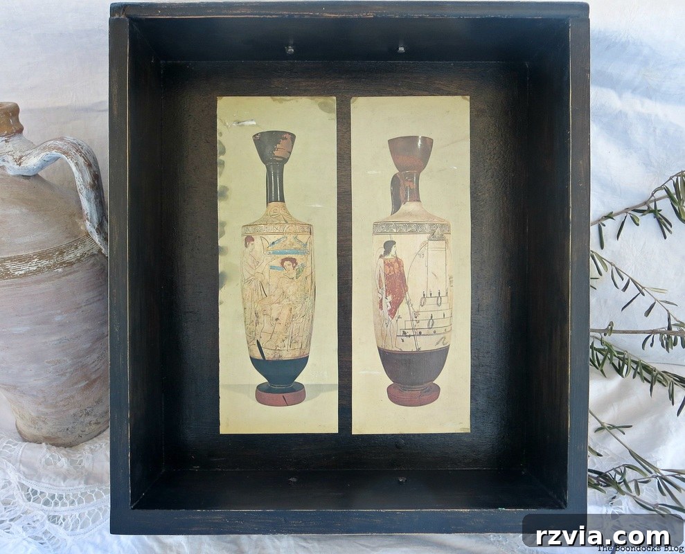  decoupaged Ancient Vases An Ancient Tray www.theboondocksblog.com
